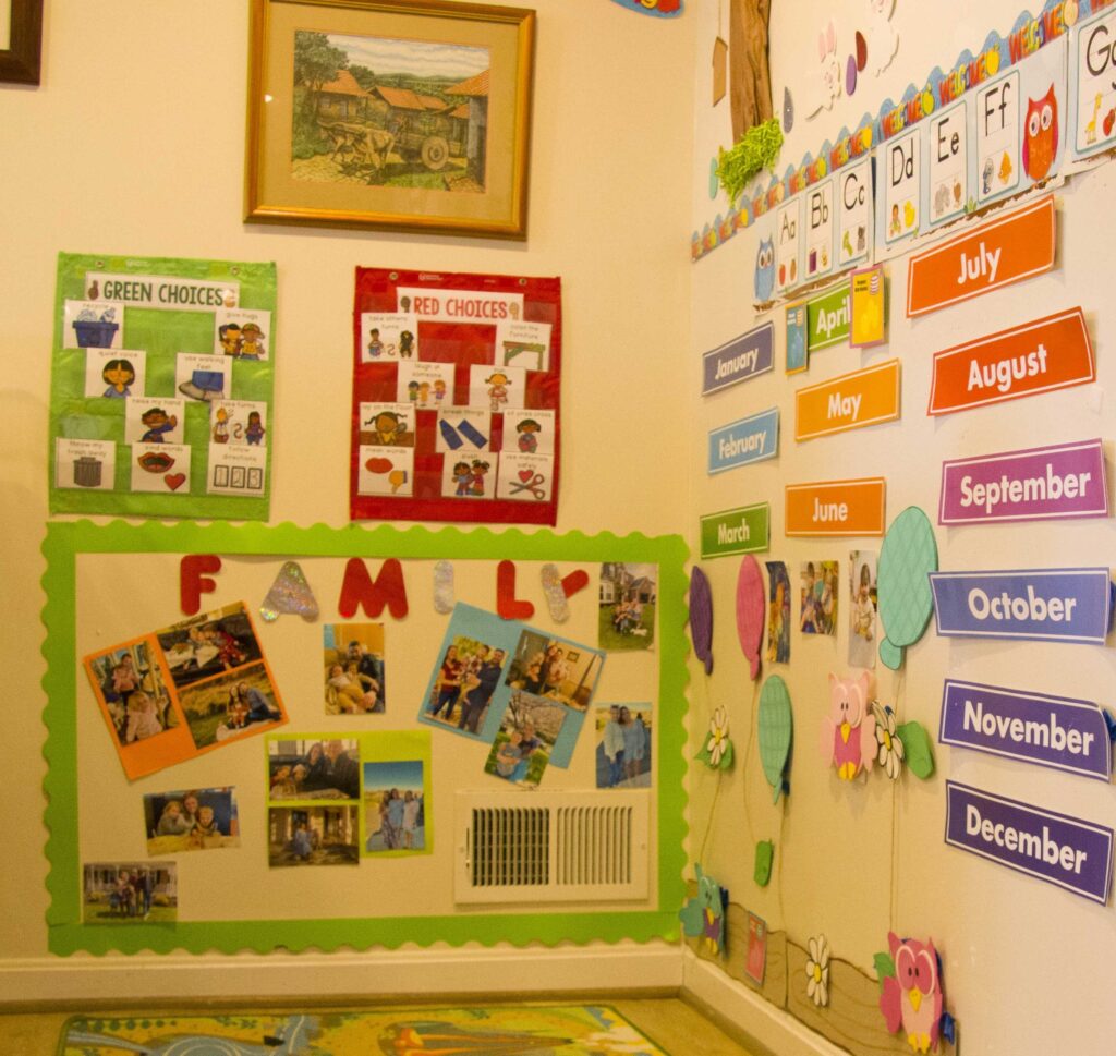 A child-centered display on family.